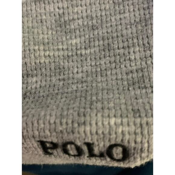 Polo Ralph Lauren Shirt Men’s 1x Gray Waffle Knit Sleepwear Pony Long Sleeve - Picture 5 of 10